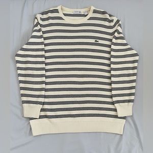 Lacoste men’s sweater. Long sleeve. Striped. Great condition. Size XL